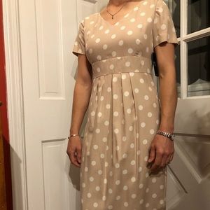 Pure Coll. Empire waist dress classic polka dot